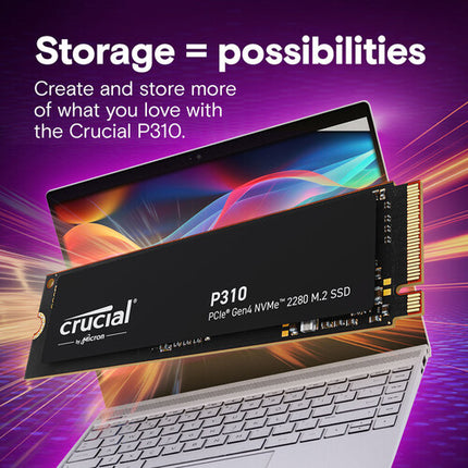 Crucial 2TB P310 SSD Interno M.2 PCIe 4.0 x4 7100 MB/s 6000 MB/s