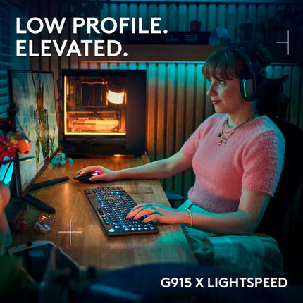Logitech G G915 X LIGHTSPEED Teclado mecánico inalámbrico RGB Bluetooth Carbon