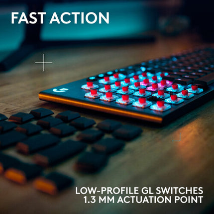 Logitech G G915 X LIGHTSPEED Teclado mecánico inalámbrico RGB Bluetooth Carbon