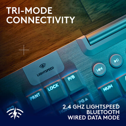 Logitech G G915 X LIGHTSPEED Teclado Mecánico Gamer Inalámbrico RGB Blanco GL Táctil Bluetooth USB-C