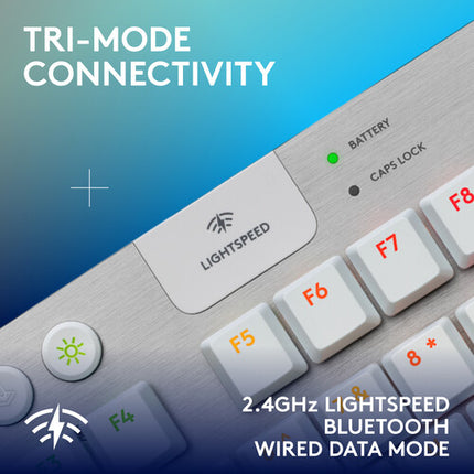 Logitech G G915 X LIGHTSPEED TKL Teclado Mecánico Inalámbrico RGB Blanco GL Táctil