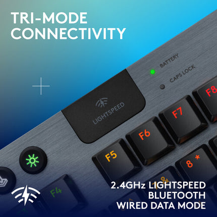 Teclado Mecánico Gaming Logitech G915 X LIGHTSPEED TKL RGB Wireless GL Clicky Carbon
