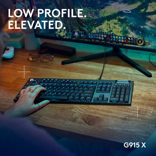 Logitech G G915 X Teclado Mecánico para Juegos con Cable RGB y Switches GL Táctiles