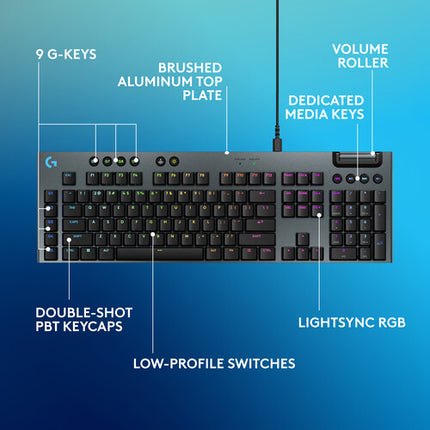 Logitech G G915 X Teclado Mecánico para Juegos con Cable RGB y Switches GL Táctiles