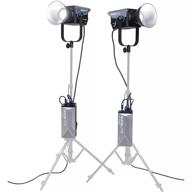 Nanlite FC-500B Foco LED Bicolor Kit 2 Luces 2700-6500K 65640 Lux Maleta