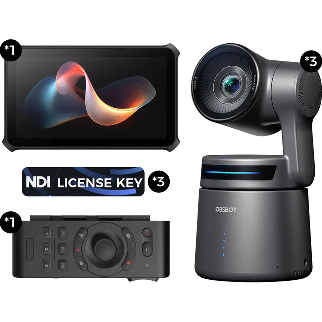 OBSBOT Talent Studio Combo Monitor táctil 5.4" HDMI USB y 3 cámaras PTZ AI