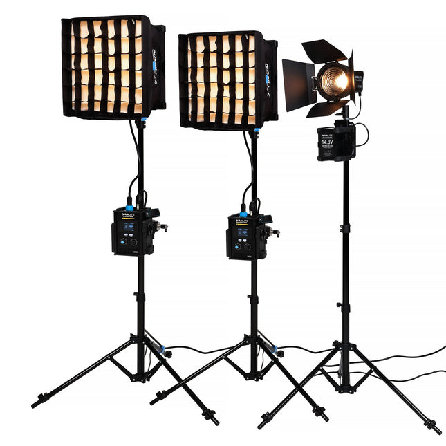 Nanlite PavoSlim 60B Kit de Iluminación Panel LED Bicolor 2700-6500K con Softboxes y Difusores