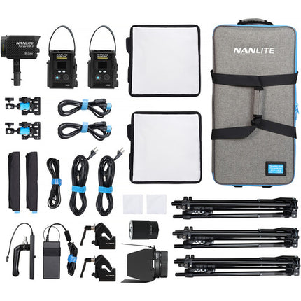 Nanlite PavoSlim 60B Kit de Iluminación Panel LED Bicolor 2700-6500K con Softboxes y Difusores
