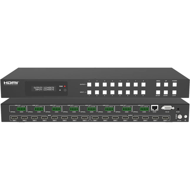 DVDO 4K 8x8 conmutador matriz HDMI 4K60 18 Gb/s control video pared