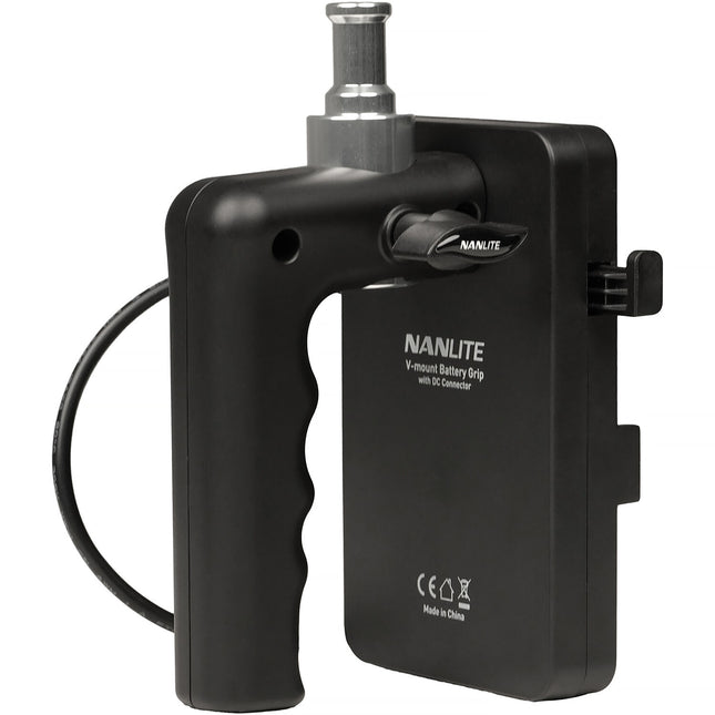 Nanlite V-Mount Battery Grip para Forza 60 II con agarre ergonómico y 100 minutos runtime