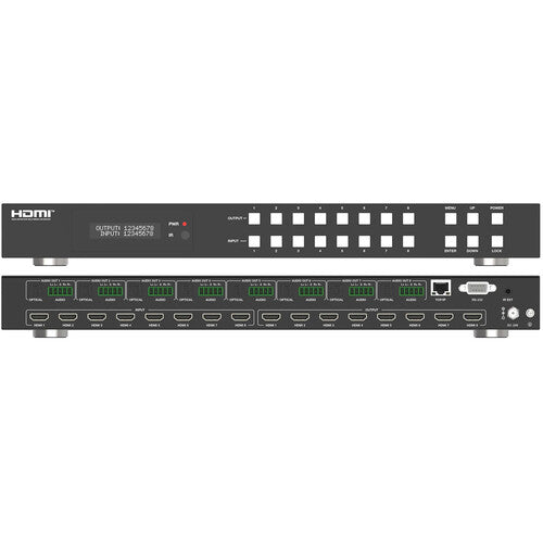 DVDO 4K 8x8 conmutador matriz HDMI 4K60 18 Gb/s control video pared