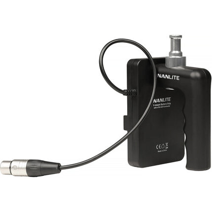 Nanlite V-Mount Battery Grip mango ergonómico para Forza 150B y FC-120B compatible con baterías de 14.8 y 26V