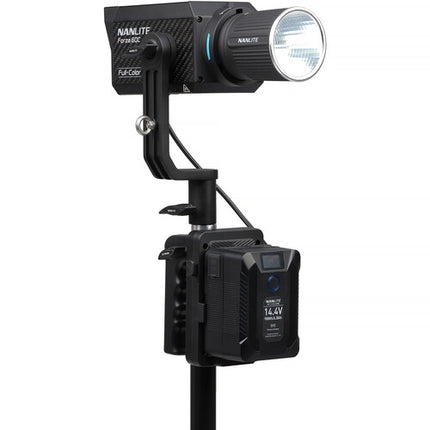 Nanlite V-Mount Battery Grip mango ergonómico para Forza 150B y FC-120B compatible con baterías de 14.8 y 26V