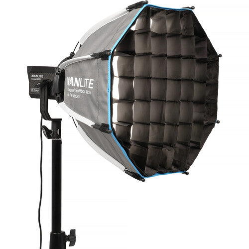Nanlite Octagonal Softbox para Montura FM 40 cm con Rejilla de Tela