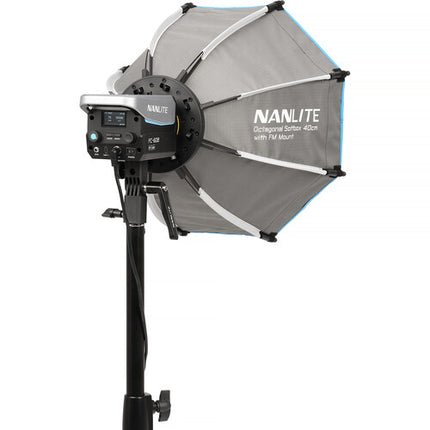 Nanlite Octagonal Softbox para Montura FM 40 cm con Rejilla de Tela