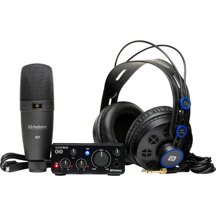 PreSonus AudioBox Go Creator Bundle Grabación Interfaz USB-C Micrófono Condensador