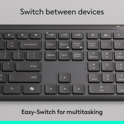Logitech Signature Slim MK955 Teclado y Ratón Inalámbrico Bluetooth 5.1 400-4000 dpi Copilot