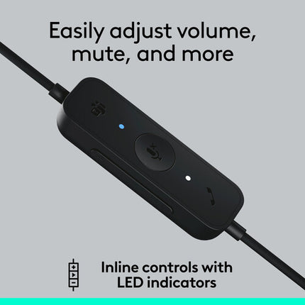 Logitech H570e Auricular Mono USB-C con Micrófono Ajustable y Cancelación de Ruido