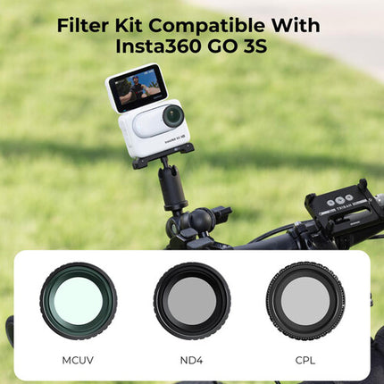 K&F Concept Filtro UV CPL ND para Insta360 GO3S con Recubrimiento Nano de 28 Capas y Marco de Aluminio