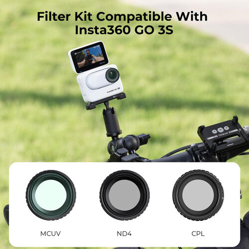 K&F Concept Filtro UV CPL ND para Insta360 GO3S con Recubrimiento Nano de 28 Capas y Marco de Aluminio