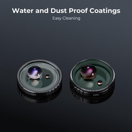 K&F Concept Filtro UV CPL ND para Insta360 GO3S con Recubrimiento Nano de 28 Capas y Marco de Aluminio