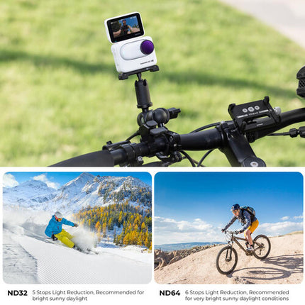 K&F Concept Juego de Filtros ND para Insta360 GO3S 6 Paros Vidrio AGC y Revestimiento Nano