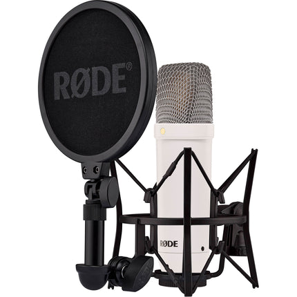 RODE NT1 Microphone Condensador de Diafragma Grande Blanco 1" True Condenser 142 dB SPL incluye SM6 Shockmount