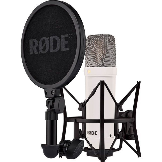 RODE NT1 Microphone Condensador de Diafragma Grande Blanco 1" True Condenser 142 dB SPL incluye SM6 Shockmount