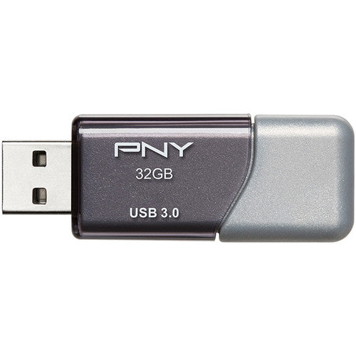 PNY 32GB Turbo Attaché 3 Memoria USB 3.0 100 MB/s Pack 2 Gris