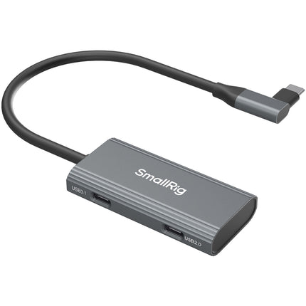 SmallRig 4-en-1 Hub USB-C 100W con 4 Puertos y Soporte para Zapata
