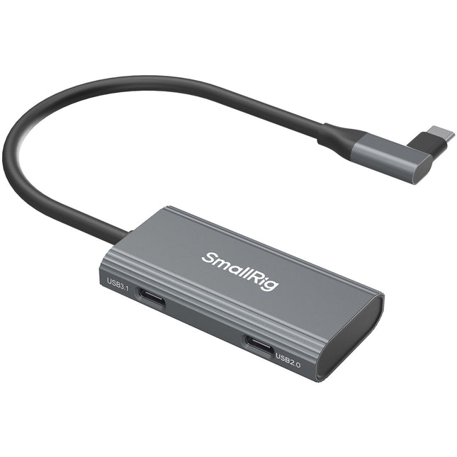 SmallRig 4-en-1 Hub USB-C 100W con 4 Puertos y Soporte para Zapata