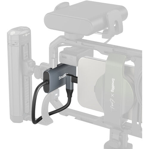 SmallRig 4-en-1 Hub USB-C 100W con 4 Puertos y Soporte para Zapata