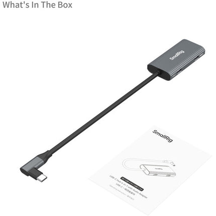 SmallRig 4-en-1 Hub USB-C 100W con 4 Puertos y Soporte para Zapata