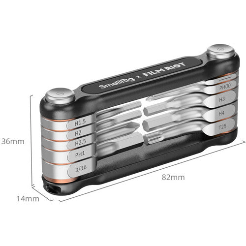 SmallRig x FILM RIOT Juego de llaves plegables 10 en 1 con 6 llaves Allen y recubrimiento antideslizante