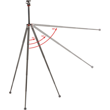 Oben CQL-13 Trípode de Viaje Compacto en Fibra de Carbono con Cabezal Bola 51.1" y 13 lb Capacidad