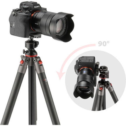 Oben CQL-13 Trípode de Viaje Compacto en Fibra de Carbono con Cabezal Bola 51.1" y 13 lb Capacidad