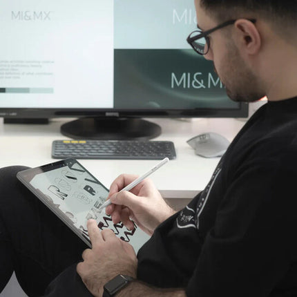ALOGIC Stylus para iPad con Carga Inalámbrica y Botón Físico Amarillo