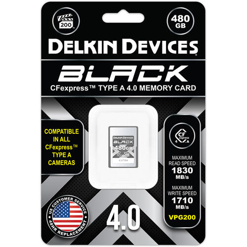 Delkin Devices Tarjeta de Memoria CFexpress Tipo A 480GB 1830 MB/s con Estuche