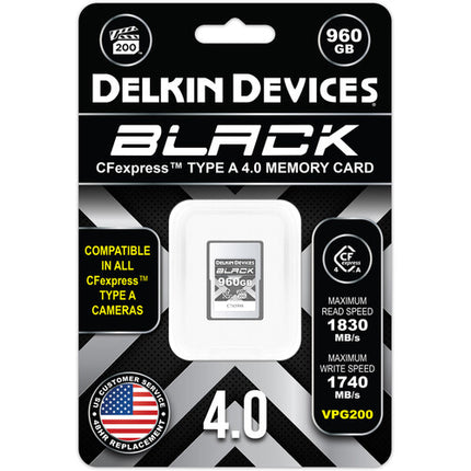 Delkin Devices Tarjeta de Memoria CFexpress Tipo A 960GB PCIe 1830MB/s Estuche