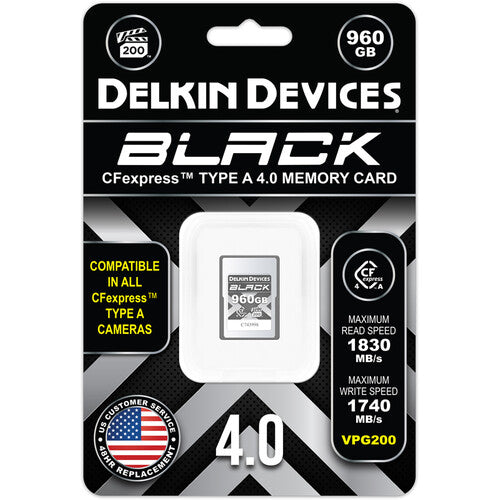 Delkin Devices Tarjeta de Memoria CFexpress Tipo A 960GB PCIe 1830MB/s Estuche