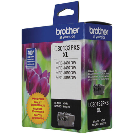 Cartucho de tinta negro alta capacidad Brother LC30132PKS 2 unidades para impresoras INKvestment Tank
