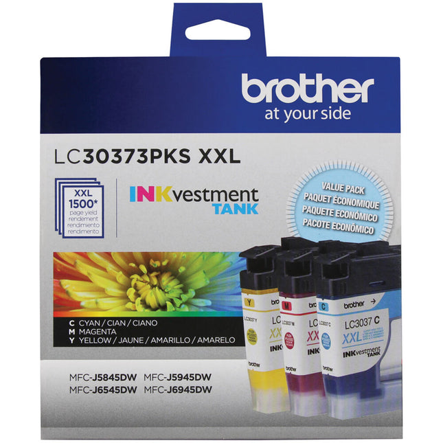 Brother LC3037 Set 3 Tintas Color Super Alta Capacidad para INKvestment Tank
