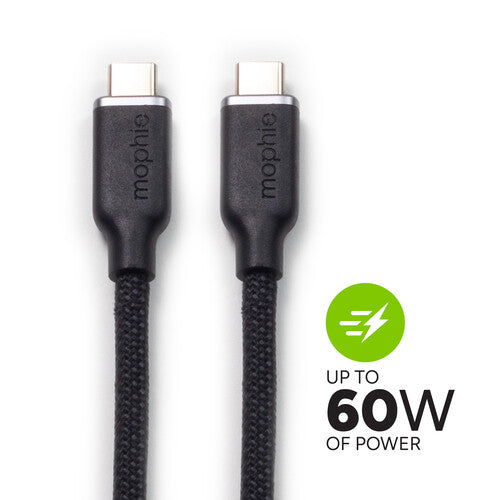 mophie charge stream cable USB-C 10 pies 60W carga rápida silicona