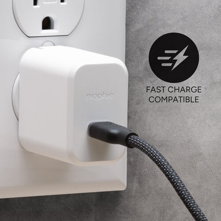 mophie charge stream cable USB-C 10 pies 60W carga rápida silicona