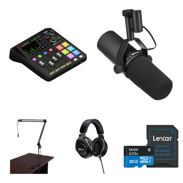 RODE RODECaster Duo Kit de Podcast Micrófono SM7B Brazo Auriculares