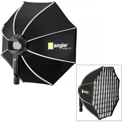 Angler FastBox 32" Softbox Octagonal con Rejilla de Tela y Adaptador Godox AD200/AD200Pro