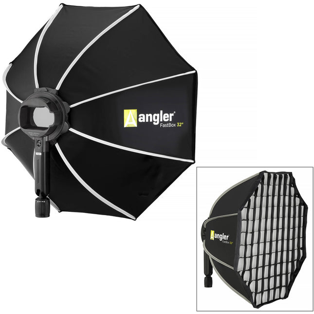 Angler FastBox 32" Softbox Octagonal con Rejilla de Tela y Adaptador Godox AD200/AD200Pro