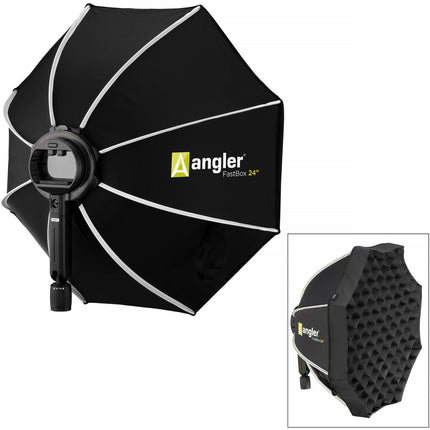 Angler On-Camera Flash Softbox 24 Pulgadas Octagonal con Rejilla de Tela