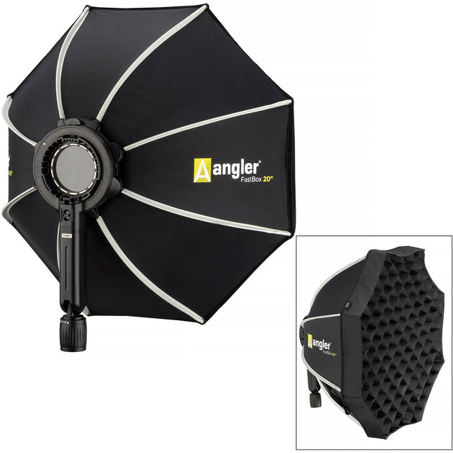Angler FastBox 24" Softbox Octagonal Kit con Parrilla de Tela y Adaptador Godox V1