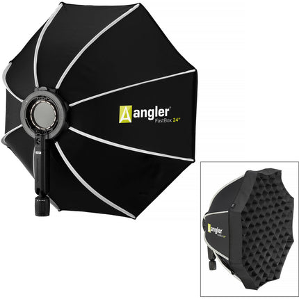 Angler FastBox 24" Softbox Octagonal con Rejilla Textil 40° y Adaptador Profoto A1